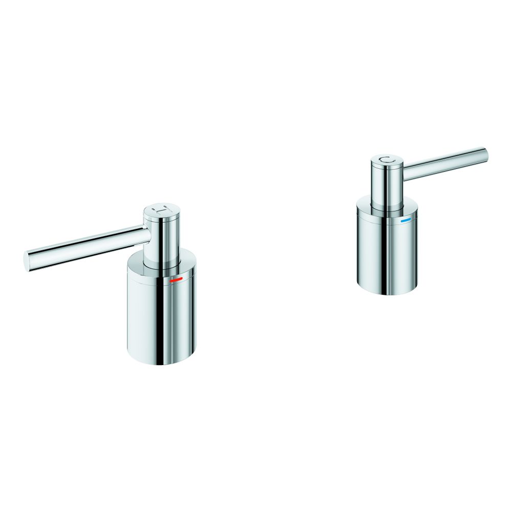 Grohe Atrio Hebelgriffe 1 Paar, Chrom, ein Set mit "H" und "C" Markierung, ein Set ohne... GROHE-14218000 4005176762369 (Abb. 1)