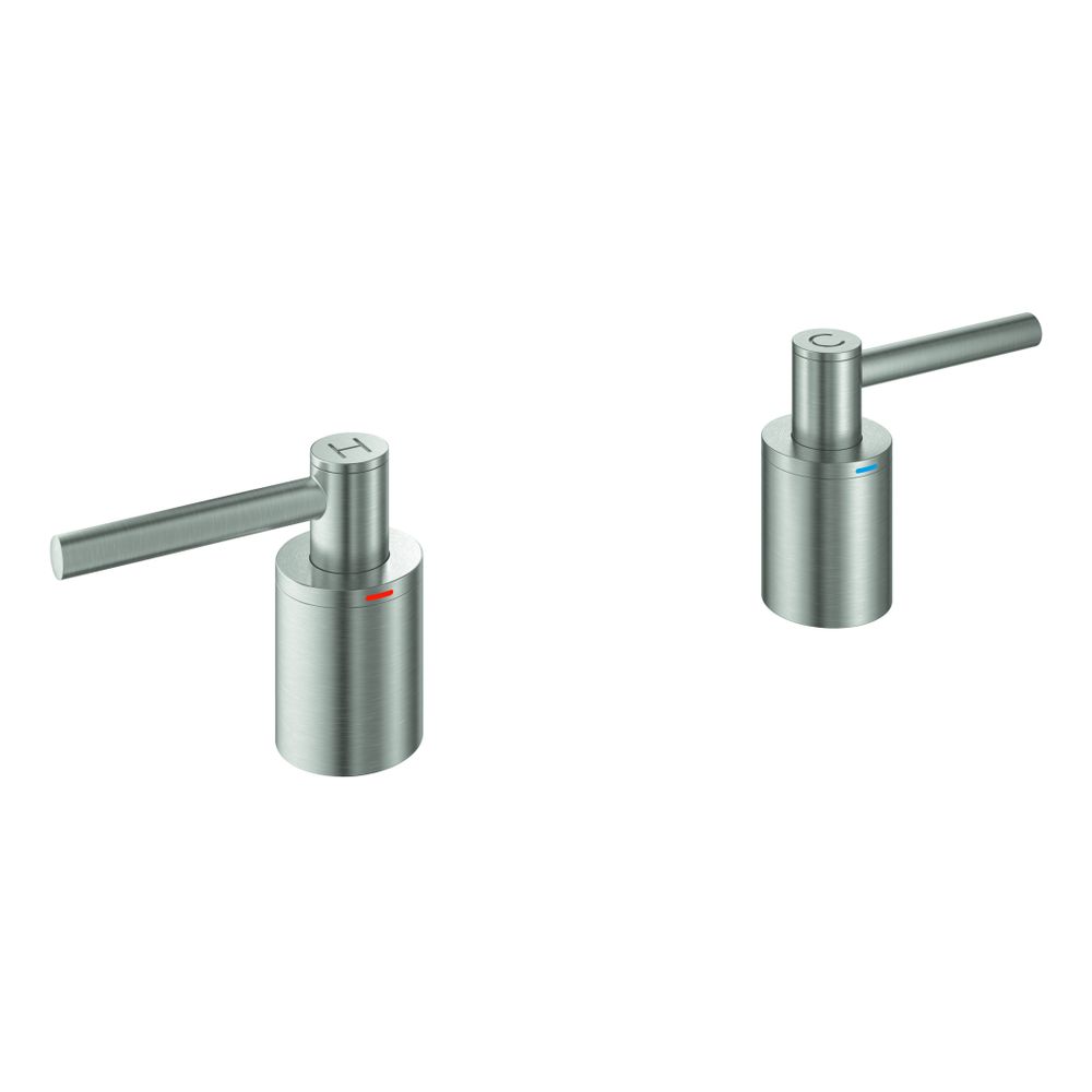 Grohe Atrio Hebelgriffe 1 Paar, Supersteel, ein Set mit "H" und "C" Markierung, ein Set... GROHE-14218DC0 4005176770623 (Abb. 1)