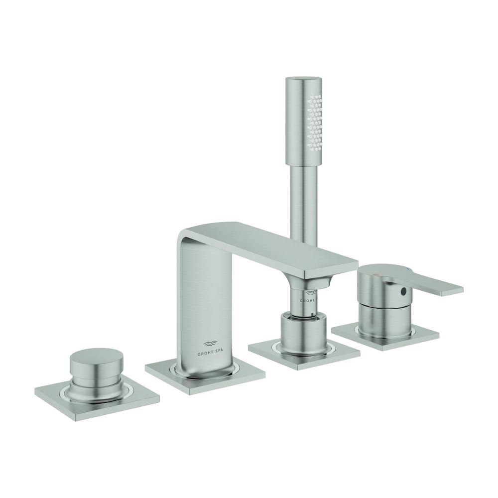 Grohe Allure 4-Loch-Einhand-Wannenkombination Supersteel, Oberbau für Fliesenbankmontag... GROHE-19316DC1 4005176954122 (Abb. 1)