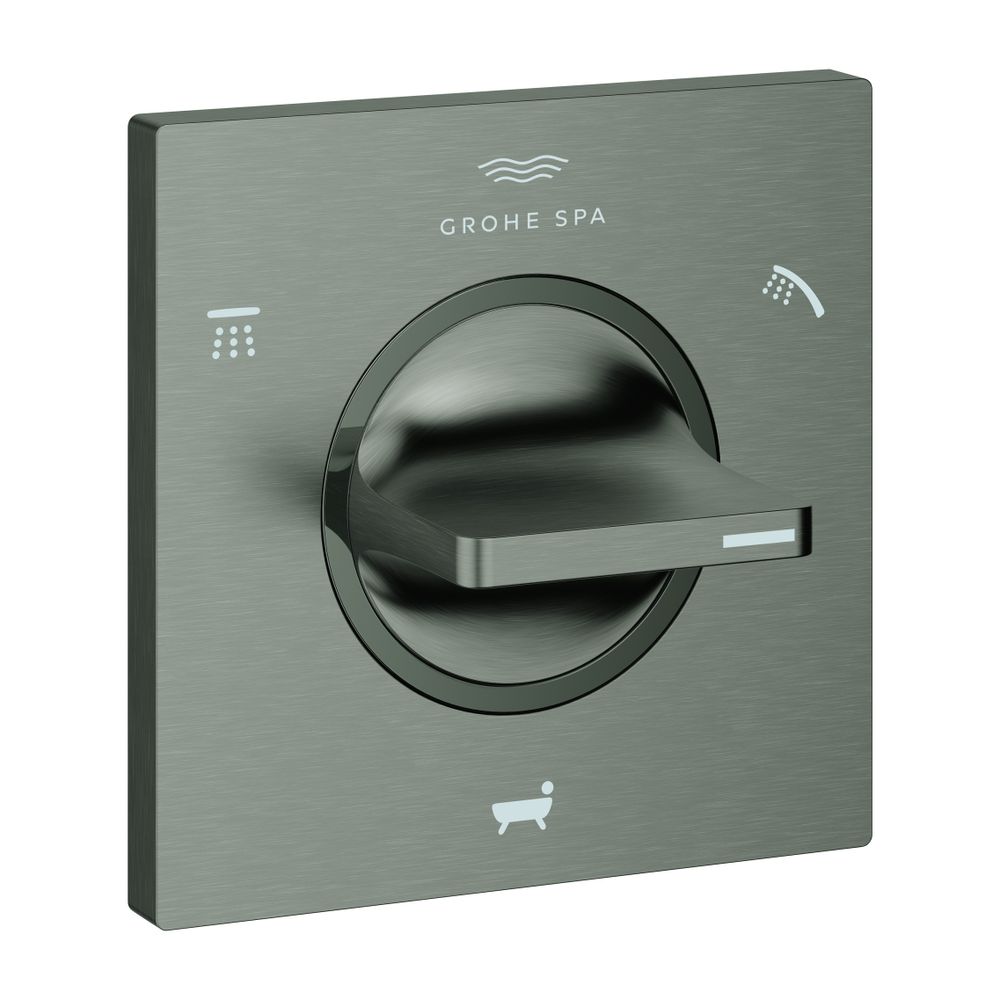 Grohe Allure 3-Wege-Umstellung Hard Graphite gebürstet, Fertigmontageset für 29033... GROHE-19590AL1 4005176512551 (Abb. 1)