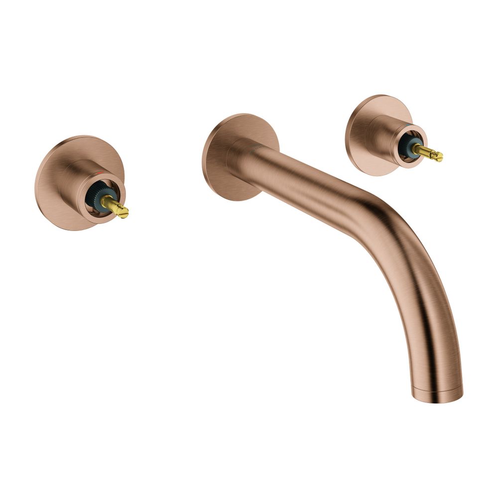Grohe Atrio PC 3-Loch-Waschtisch-Wandbatterie Warm Sunset gebürstet, Fertigset für Hebe... GROHE-20587DL0 4005176511950 (Abb. 1)