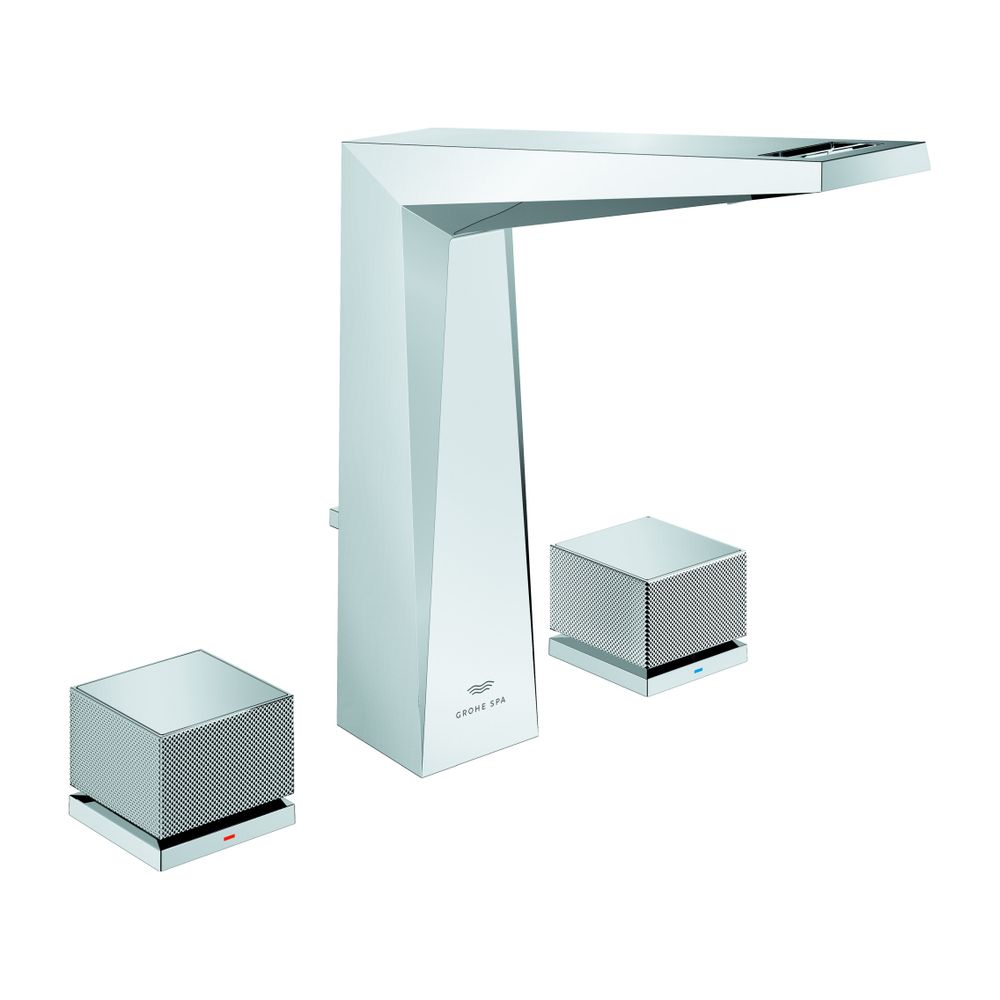 Grohe Allure Brilliant PC 3-Loch-Waschtischbatterie Chrom, Kubusbetätigung Rändelstrukt... GROHE-20670000 4005176791680 (Abb. 1)