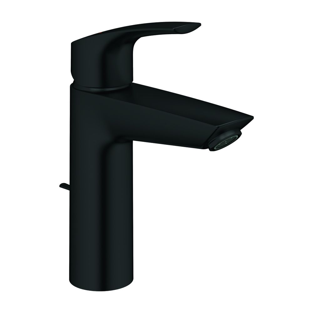 Grohe Eurosmart 1-Loch-Einhand-Waschtischbatterie, M-Size, Mattschwarz, Zugstangen-Gar... GROHE-233222433 4067393017141 (Abb. 1)