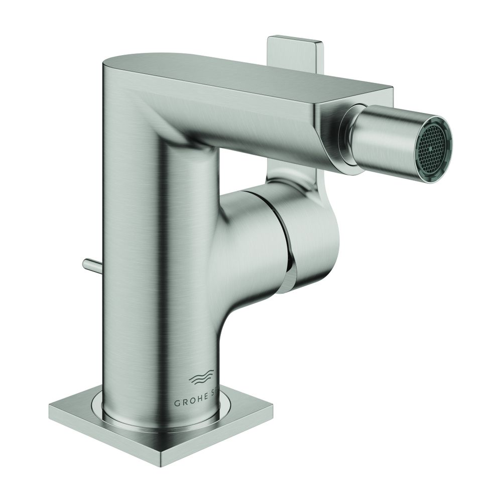 Grohe Allure Einhand-Bidetbatterie Supersteel, mit Zugstangen-Garnitur... GROHE-24160DC1 4005176954245 (Abb. 1)