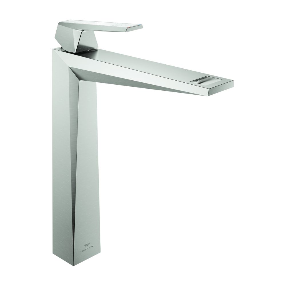 Grohe Allure Brilliant PC Einhand-Waschtischbatterie XL-Size Supersteel, Griff White At... GROHE-24418DC0 4005176794926 (Abb. 1)