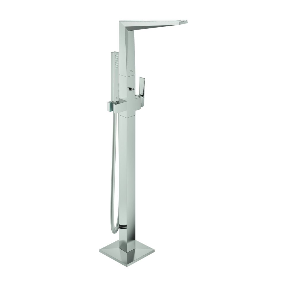 Grohe Allure Brilliant PC Wannenbatterie Supersteel Bodenmontage Griff, White Attica Ca... GROHE-24423DC0 4005176795329 (Abb. 1)