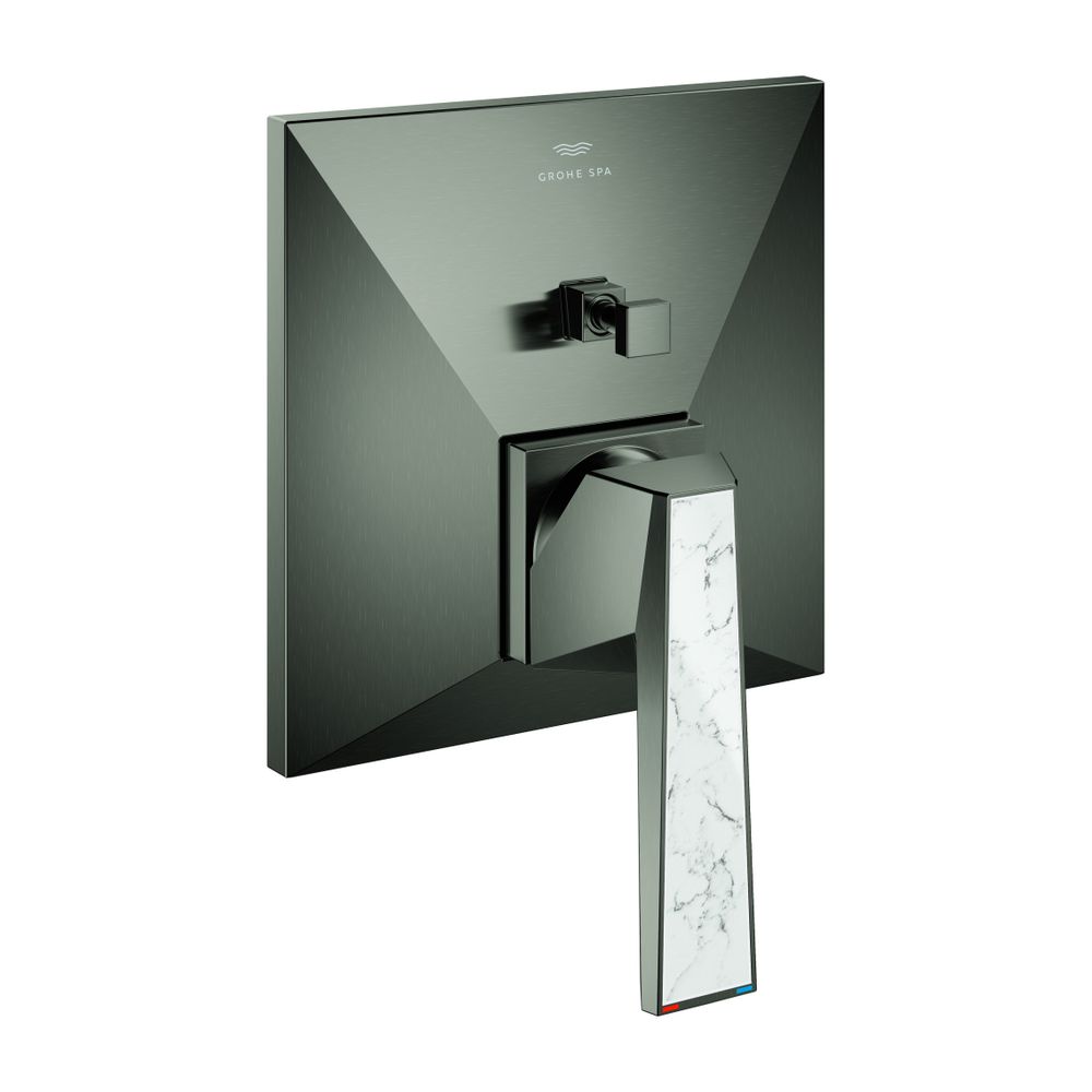 Grohe Allure Brilliant PC Wannenbatterie Hard Graphite gebürstet Wandmontage Griff, Whi... GROHE-24426AL0 4005176795275 (Abb. 1)