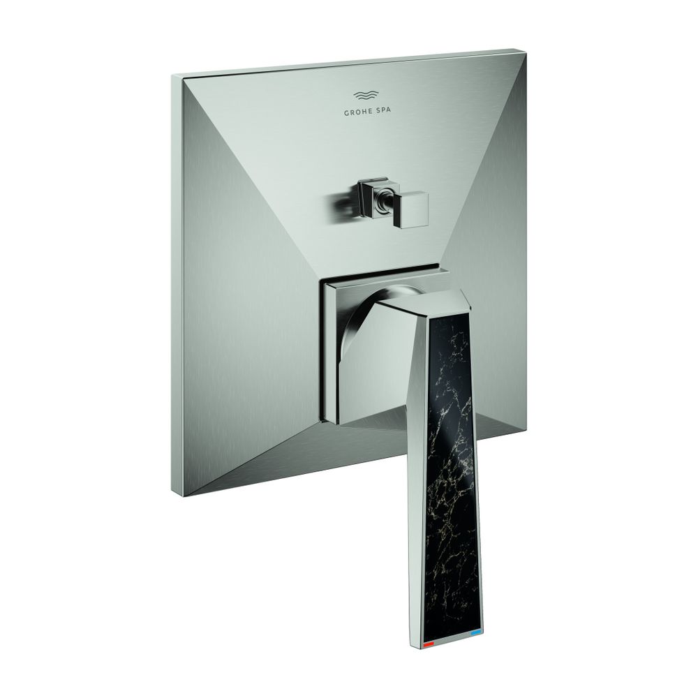 Grohe Allure Brilliant PC Wannenbatterie Supersteel Wandmontage Griff, Vanilla Noir Cae... GROHE-24427DC0 4005176795299 (Abb. 1)