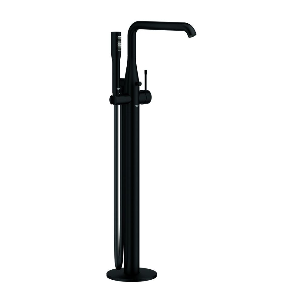 Grohe Essence 1-Loch-Einhand-Wannenbatterie Bodenmontage Fertigmontageset Phantom Black... GROHE-25248KF1 4067393019862 (Abb. 1)