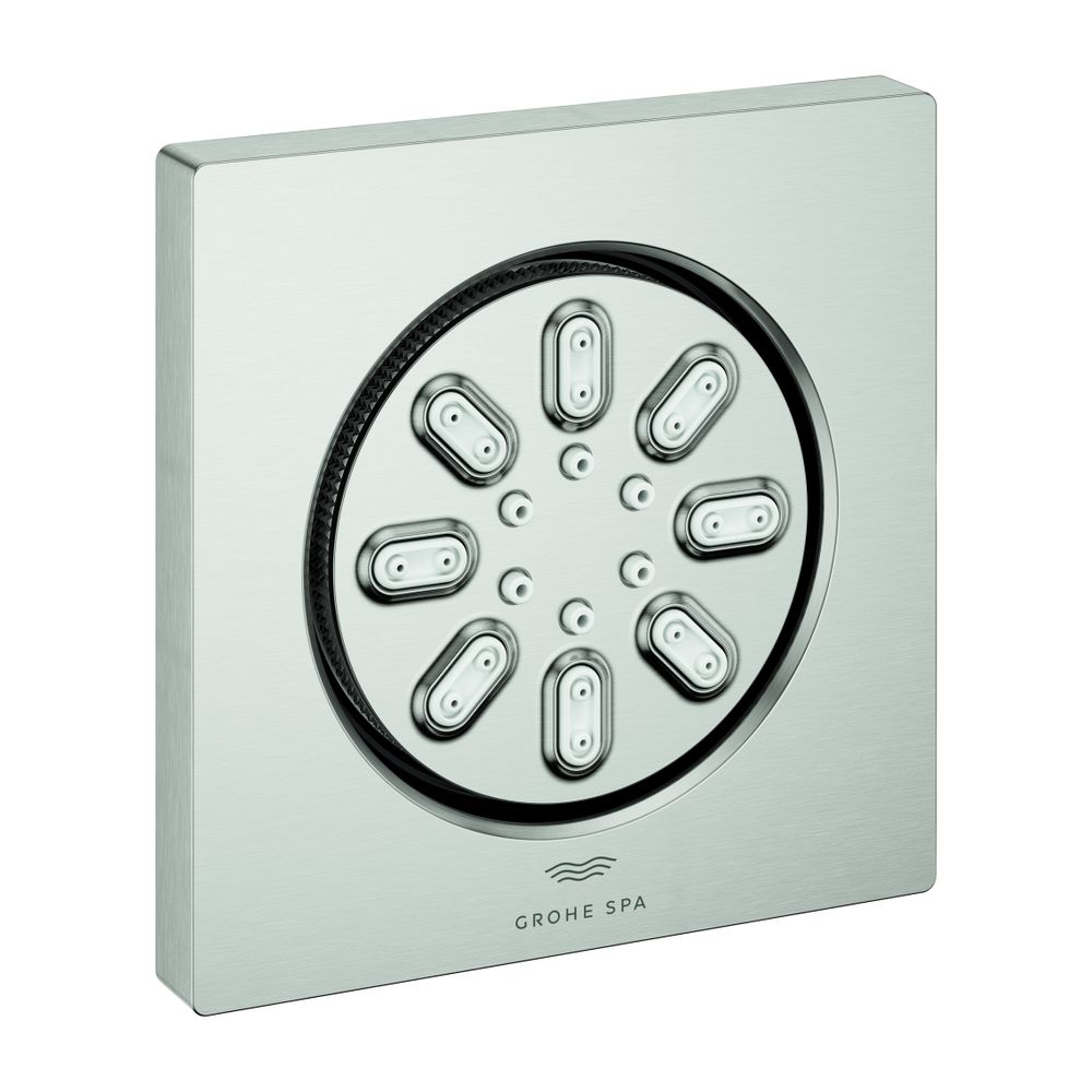 Grohe Aqua Seitenbrause Rainshower, 2 Strahlarten, 3,3l/min Supersteel, inklusive Einba... GROHE-26802DC0 4005176722899 (Abb. 1)