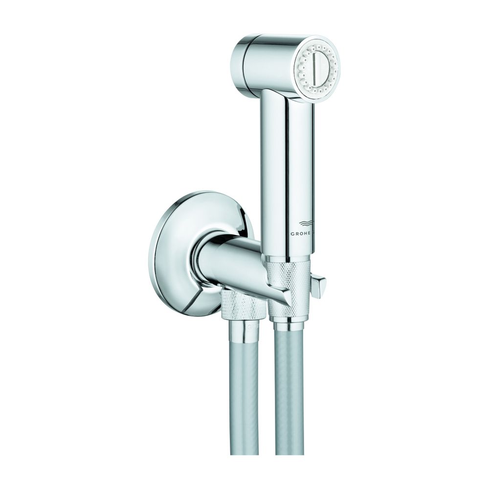 Grohe Rainshower Aqua Wandhalterset, mit Absperrventil, 1 Strahlart, 1,25m Brauseschlau... GROHE-26843000 4005176754265 (Abb. 1)