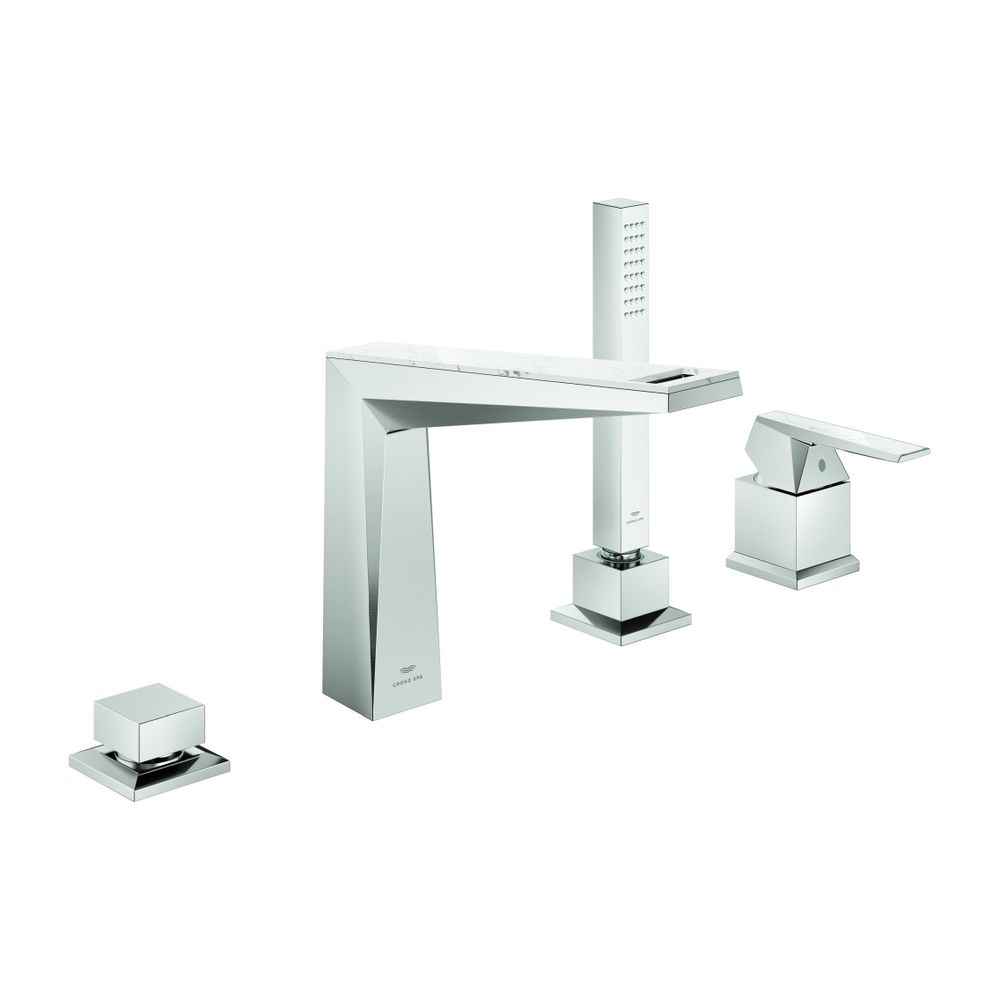 Grohe Allure Brilliant 4-Loch-Wannenkombination PC Supersteel, Griff, White Attica Caes... GROHE-29525DC0 4005176795114 (Abb. 1)
