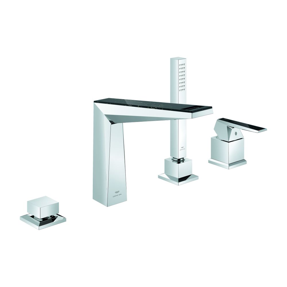 Grohe Allure Brilliant 4-Loch-Wannenkombination PC Chrom, Griff, Vanilla Noir Caesarsto... GROHE-29527000 4005176795138 (Abb. 1)