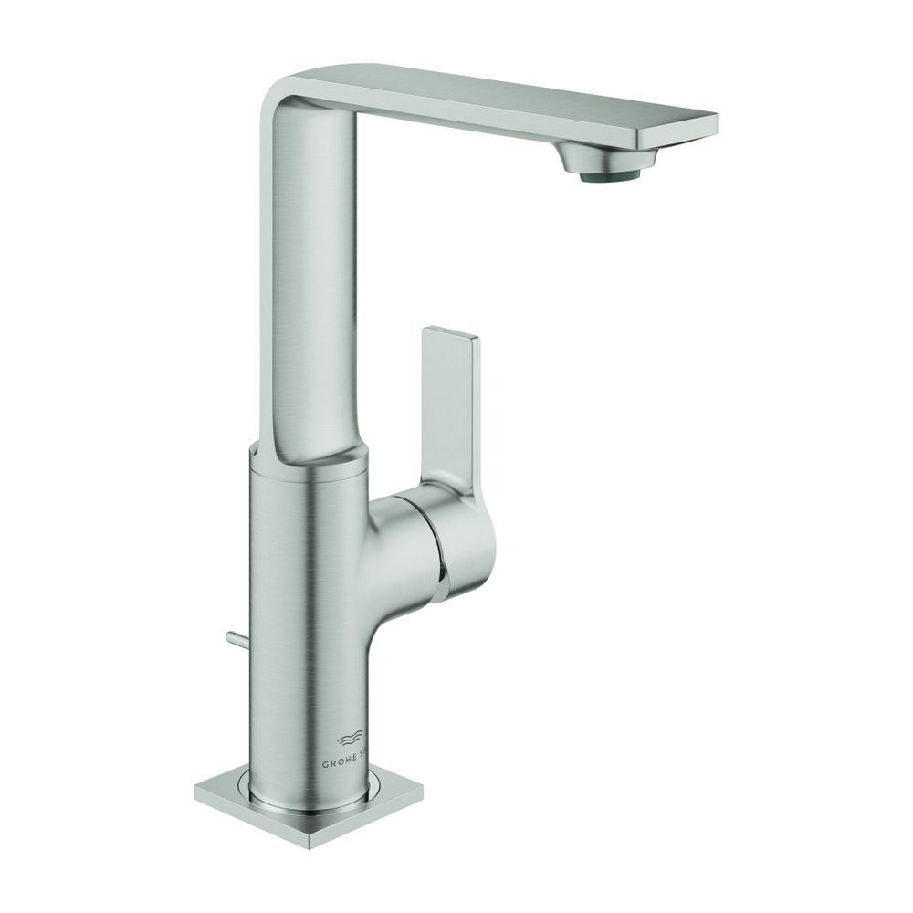 Grohe Allure Einhand-Waschtischbatterie L-Size Supersteel, schwenkbarer Auslauf, Zugsta... GROHE-32146DC1 4005176954290 (Abb. 1)
