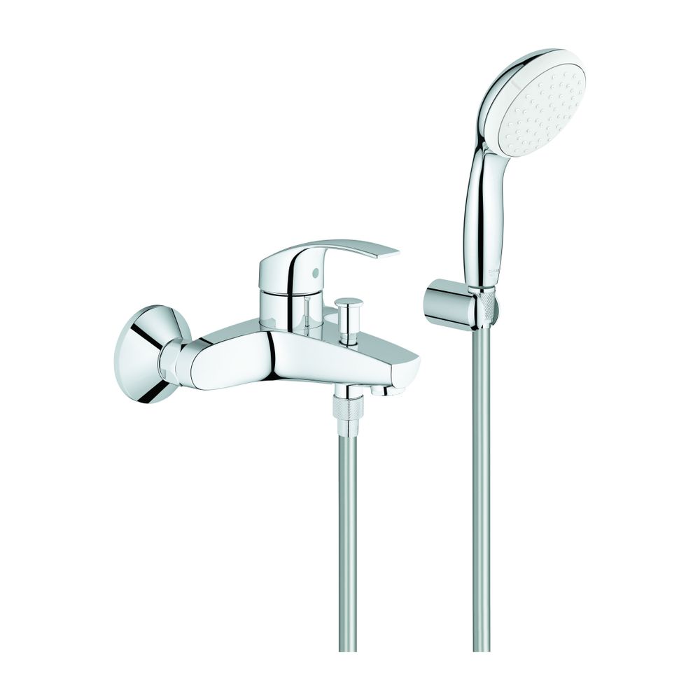 GROHE EH-Wannenbatterie Eurosmart 33302_2 mit Wandhalterset chrom... GROHE-3330220A 4005176456510 (Abb. 1)
