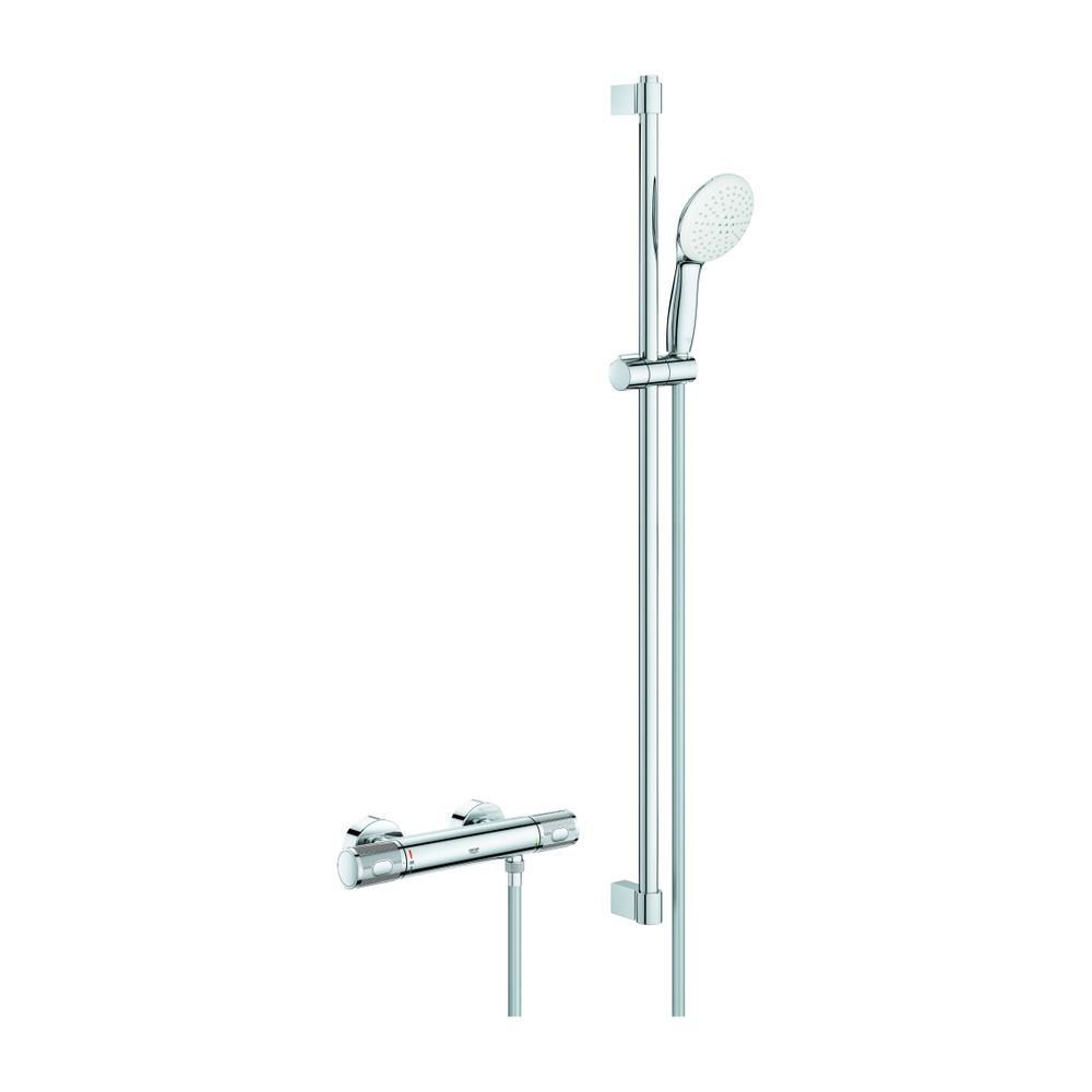Grohe Grohtherm 1000 Performance Thermostat-Brausebatterie, mit Tempesta Brausestangens... GROHE-34835001 4005176766428 (Abb. 1)
