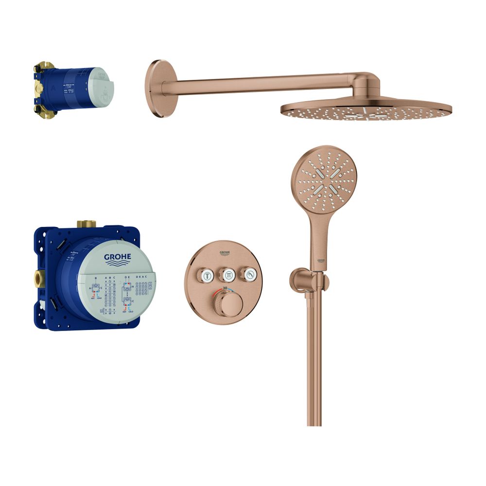 Grohe Grohtherm SmartControl Unterputz Duschsystem Thermostat runde Form Warm Sunset ge... GROHE-34863DL0 4005176790812 (Abb. 1)