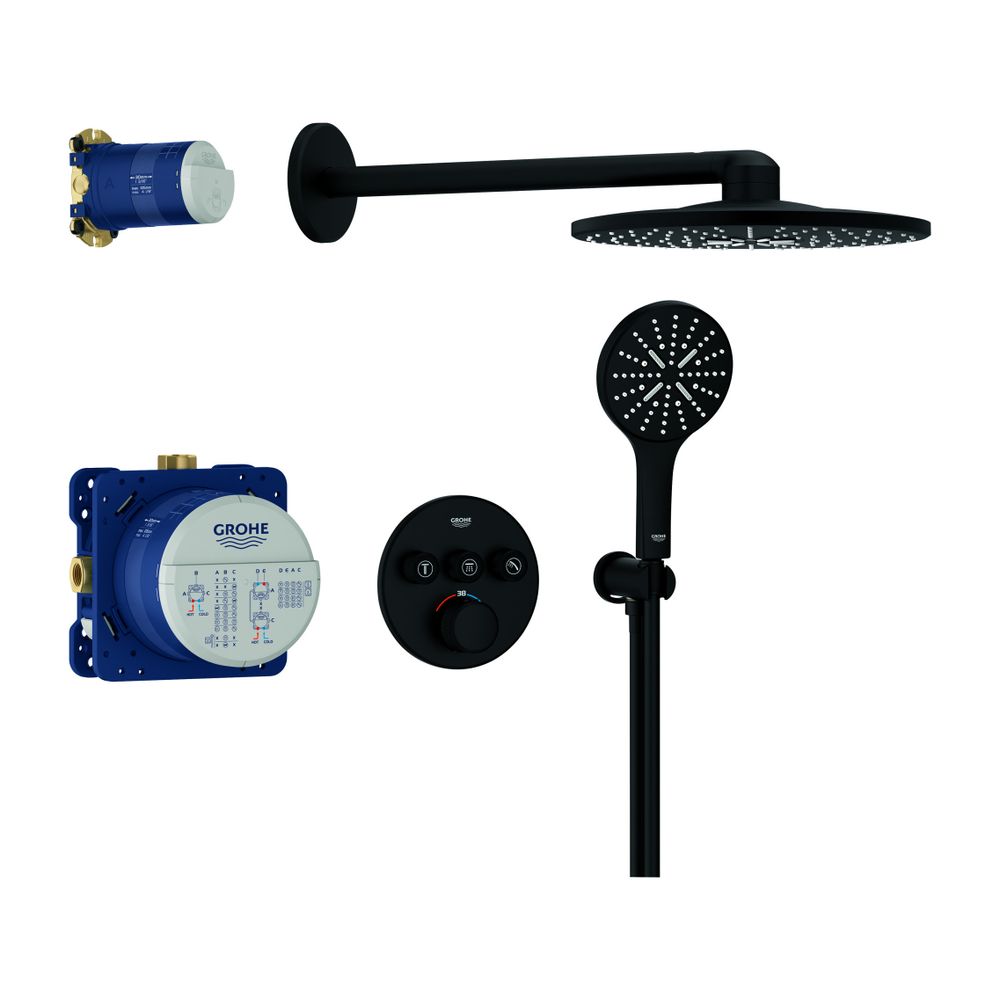 Grohe Grohtherm SmartControl Unterputz Duschsystem Thermostat runde Form 3 Absperrventi... GROHE-34863KF0 4067393018971 (Abb. 1)