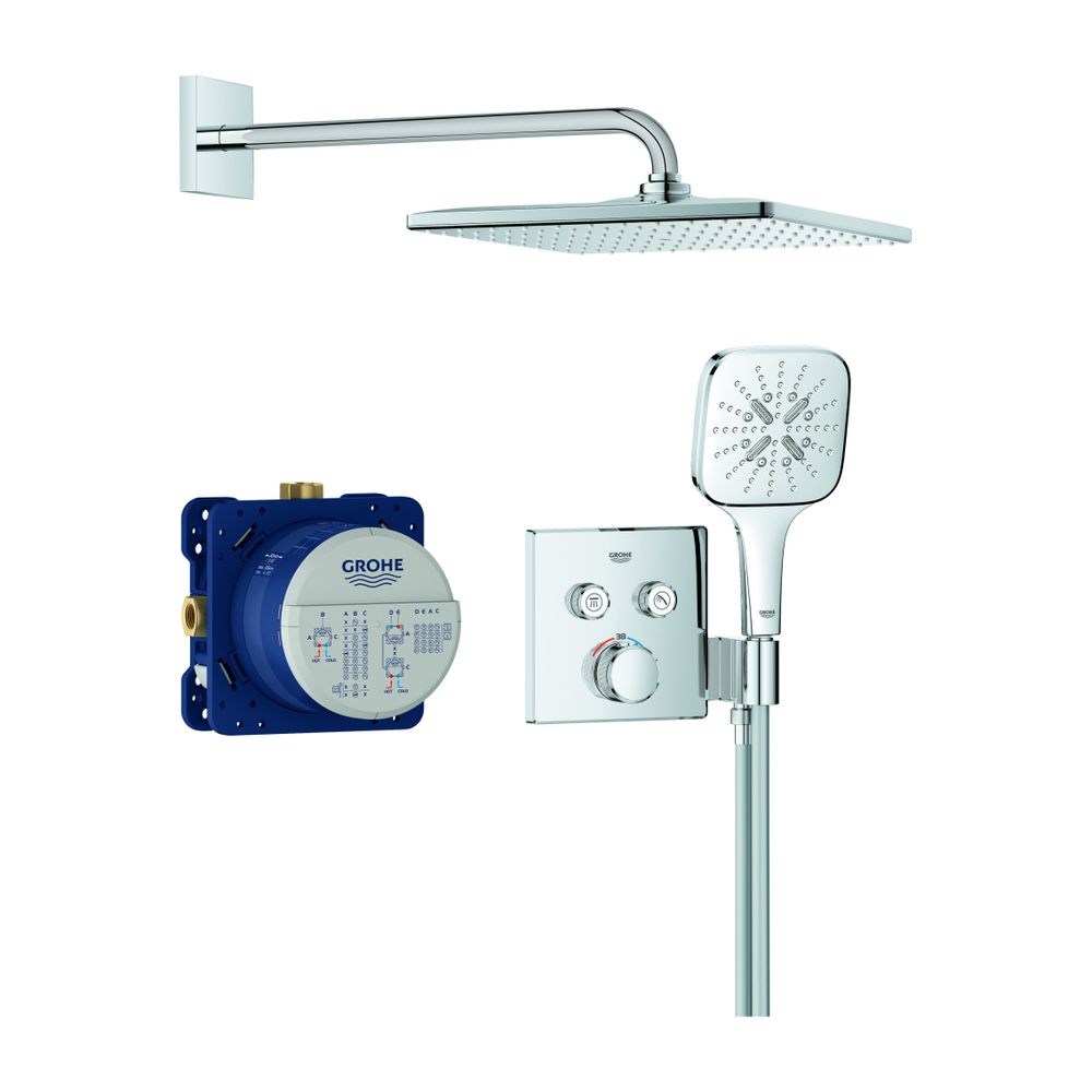 Grohe Grohtherm SmartControl Unterputz Duschsystem Thermostat eckige Form Chrom, 2 Absp... GROHE-34865000 4005176789946 (Abb. 1)