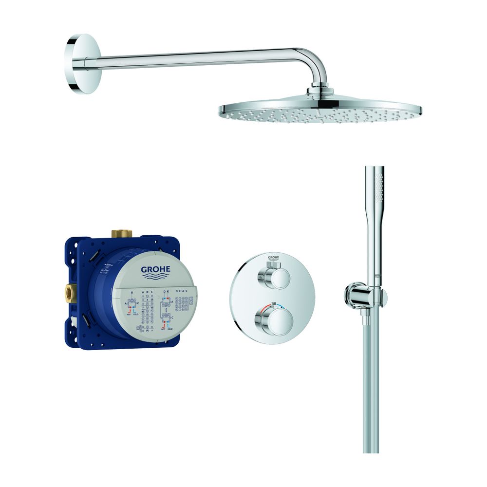 Grohe Grotherm UP-Duschsystem Rainshower Mono 310 Kopfbrause UP-Batt. 2 Abgänge Euphori... GROHE-34869000 4005176791581 (Abb. 1)
