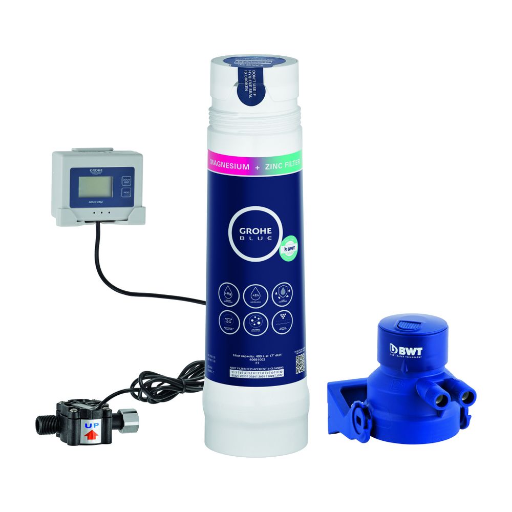 Grohe Filter Starter-Set Magnesium plus Zink Blue, mit Filterkopf, Blue Magnesium plus ... GROHE-40875000 4005176745195 (Abb. 2)