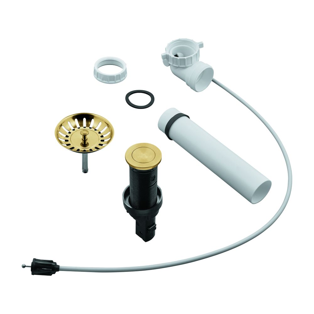 Grohe Zugstangen-Garnitur Cool Sunrise gebürstet, runder Push-Exzenter Lochbohrung d. 3... GROHE-40986GN0 4005176639661 (Abb. 1)