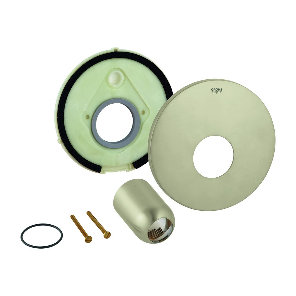 Grohe Rosette Nickel gebürstet, Metall, mit Kappe für Einhand-Brausebatterie Fertigmont... GROHE-46904EN0 4005176637919 (Abb. 1)