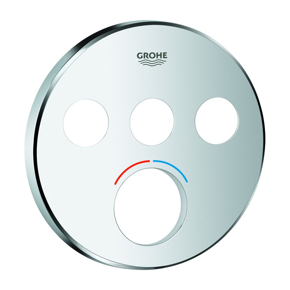 Grohe Rosette rund Chrom für SmartControl Unterputz-Mischer mit 3 Absperrventile... GROHE-46993000 4005176443114 (Abb. 1)