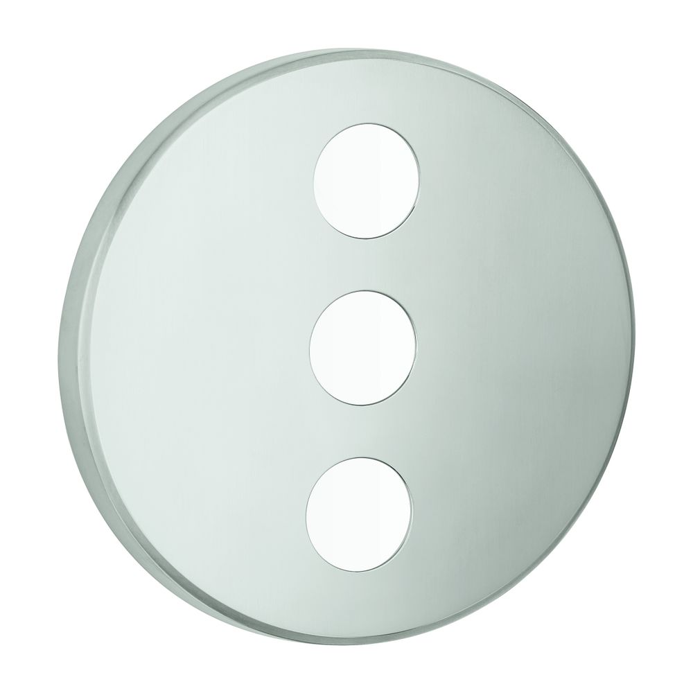 Grohe Rosette rund für SmartControl, Supersteel für 3-fach Unterputzventil Fertigmontag... GROHE-48366DC0 4005176479496 (Abb. 1)