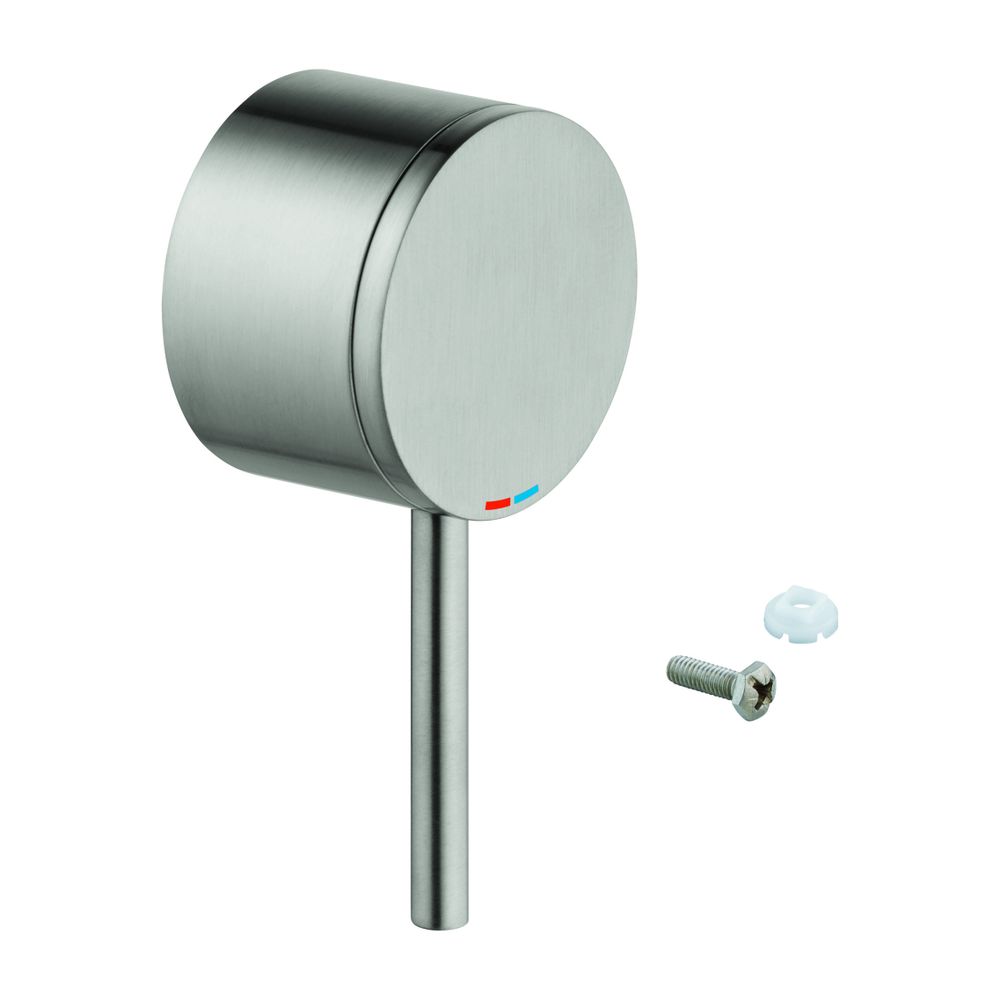 Grohe Hebel Metall, Supersteel für Einhand-Wannen- oder Brausebatterie mit 46mm Kartusc... GROHE-48443DC0 4005176487095 (Abb. 1)