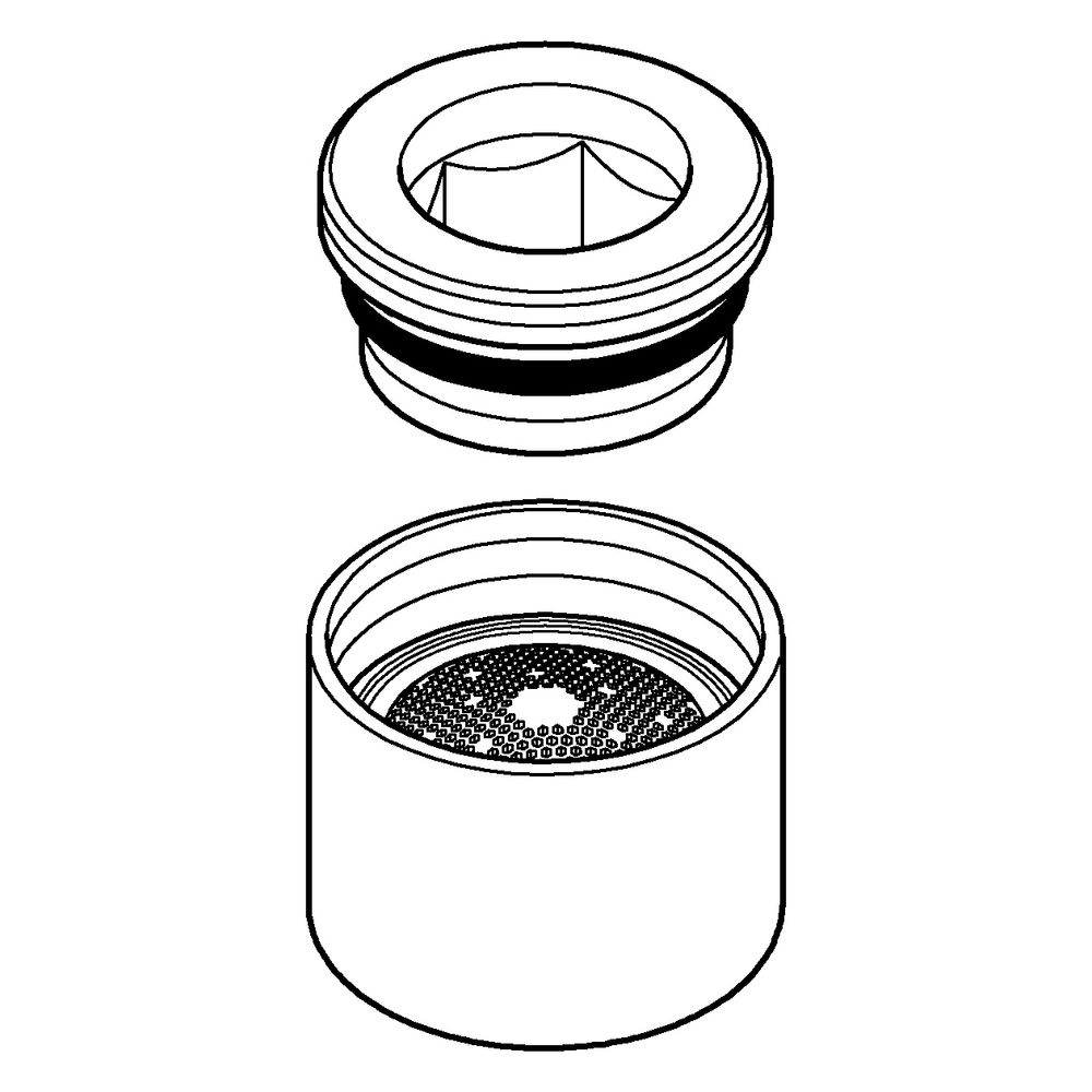 Grohe Mousseur für Innengewinde, M22x1, Durchflussklasse A, 13,5-15,0l/min bei 3 bar, W... GROHE-06574DA0 4067393061489 (Abb. 2)
