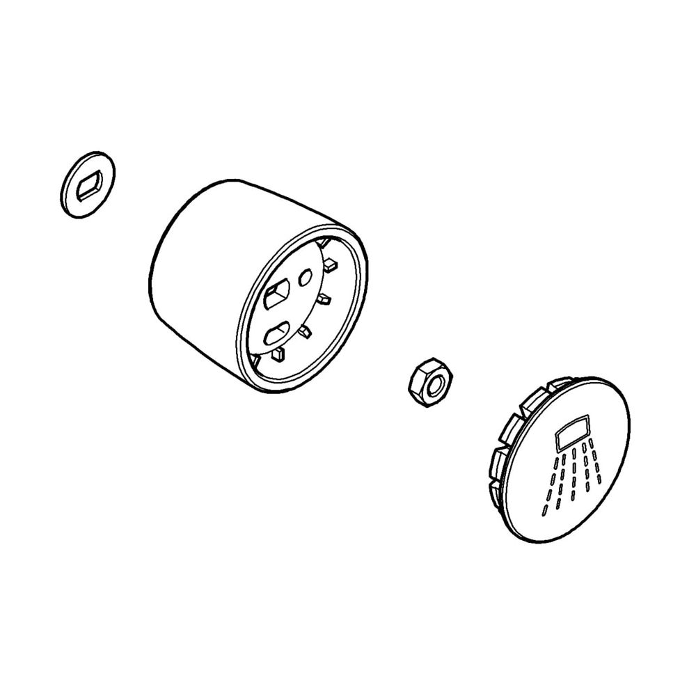 Grohe Umstellknopf, Rot, 07526D00... GROHE-07526D00  (Abb. 2)