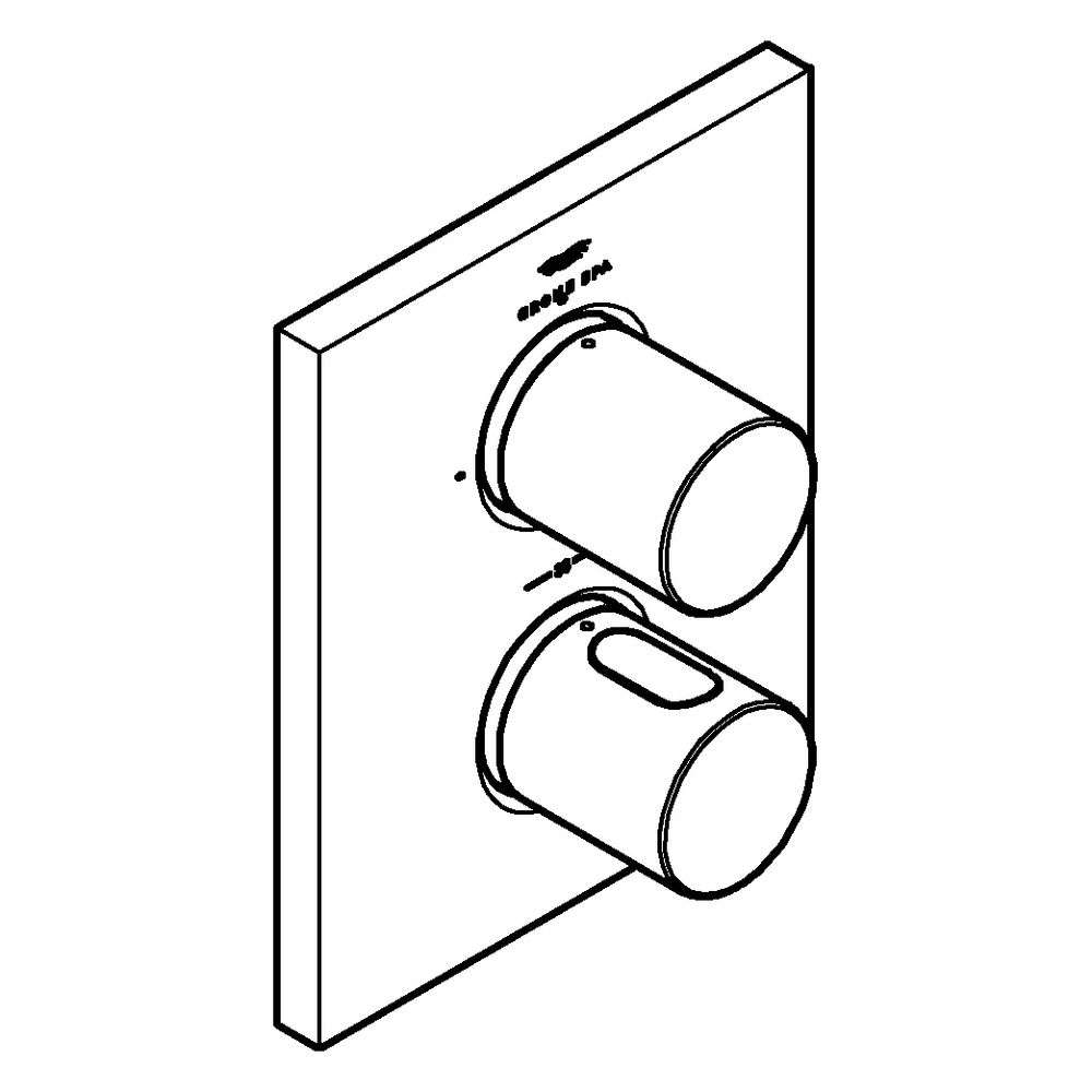 Grohe Thermostat Grohtherm F mit 2-Wege Umst., Fertigmontageset für Rapido T 35 500, ... GROHE-100752MS00 4005176947452 (Abb. 2)