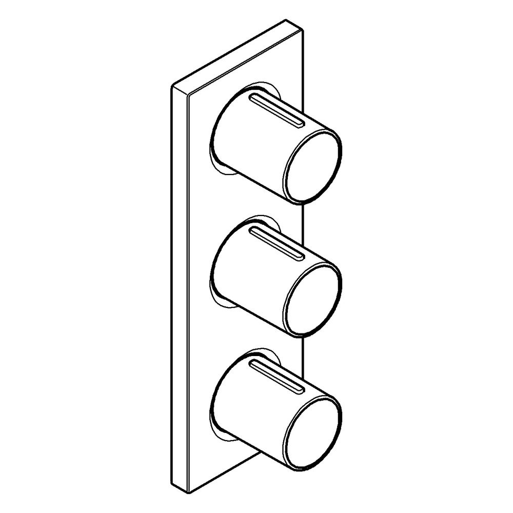 Grohe Unterputzventil Grohtherm F, 3-fach, Fertigmontageset für 35 031, ohne UP-Körpe... GROHE-100755MG00 4005176947506 (Abb. 2)