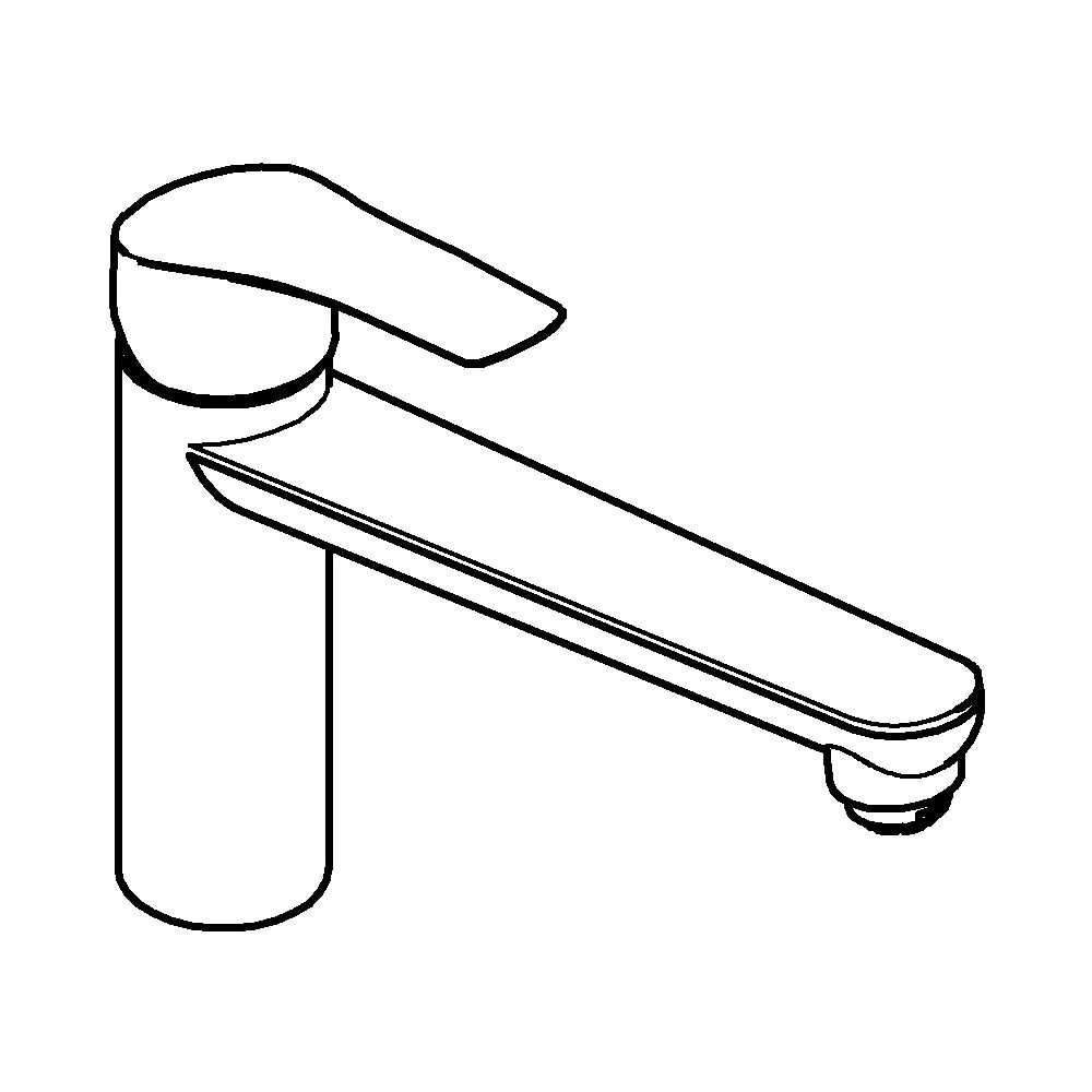 Grohe Eurosmart Einhand-Spültischbatterie, Niederdruck, mittelhoher Auslauf, Chrom, 1... GROHE-1012330000 4067393002857 (Abb. 2)