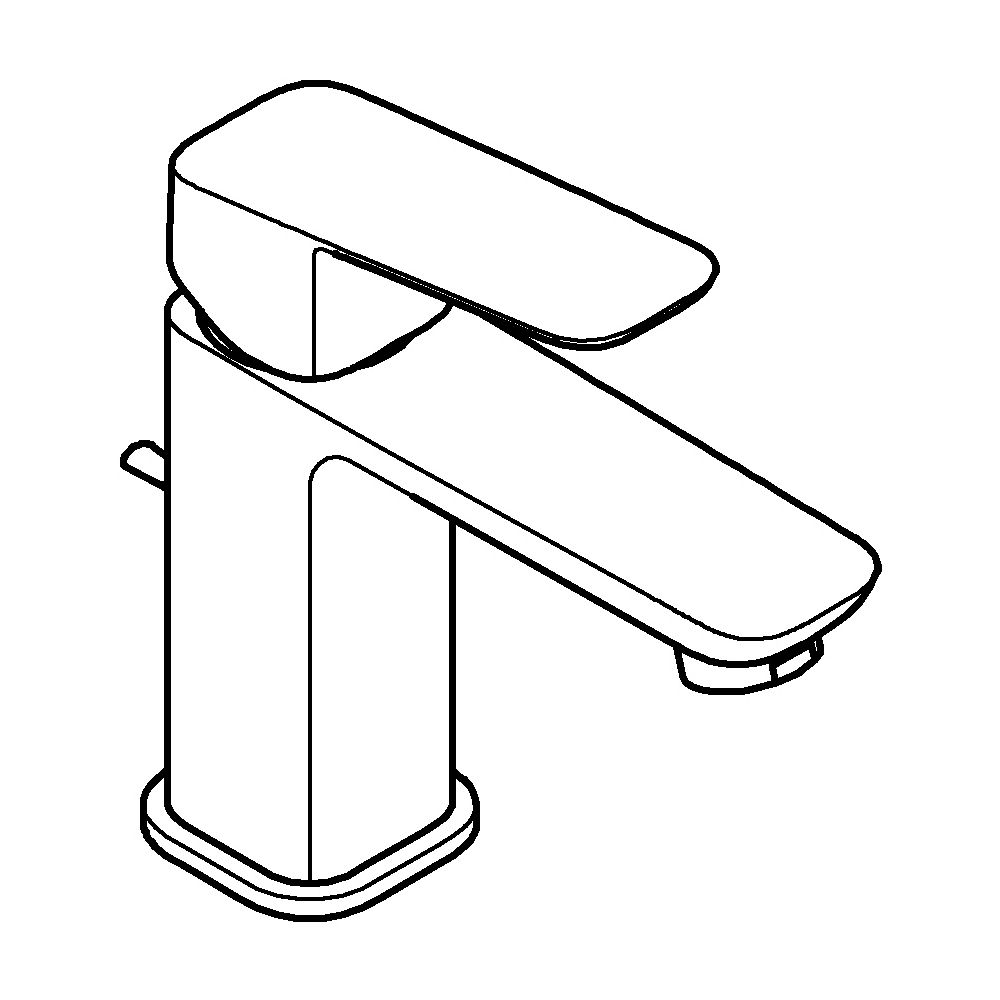 Grohe Cubeo Einhand-Waschtischbatterie S-Size, 1-Loch-Montage, mit Zugstangen-Ablaufg... GROHE-1016950000 4067393014065 (Abb. 2)