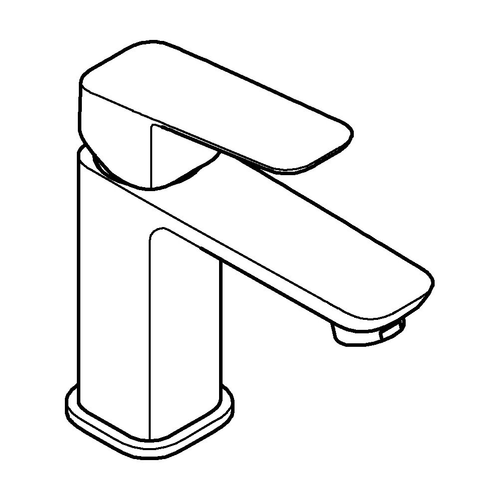 Grohe Cubeo Einhand-Waschtischbatterie S-Size, 1-Loch-Montage, glatter Körper, mit Pu... GROHE-1016960000 4067393014102 (Abb. 2)