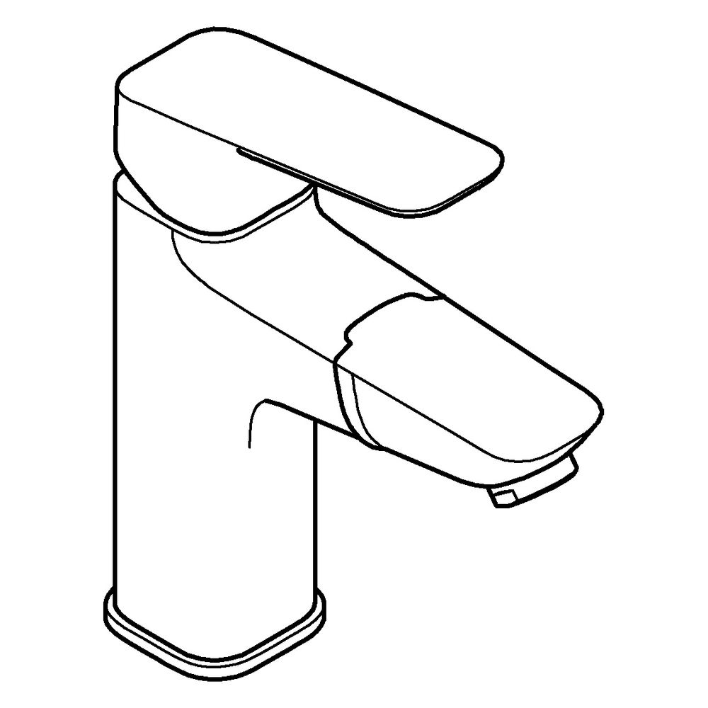 Grohe Cubeo Einhand-Waschtischbatterie M-Size, 1-Loch-Montage, glatter Körper, auszie... GROHE-1017500000 4067393013167 (Abb. 2)