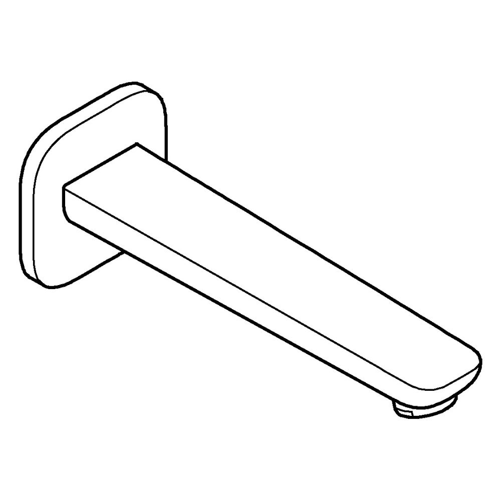 Grohe Cubeo Wanneneinlauf, Wandmontage, Ausladung 183mm, Außengewinde 1/2", Mattschwa... GROHE-1017792430 4067393010692 (Abb. 2)