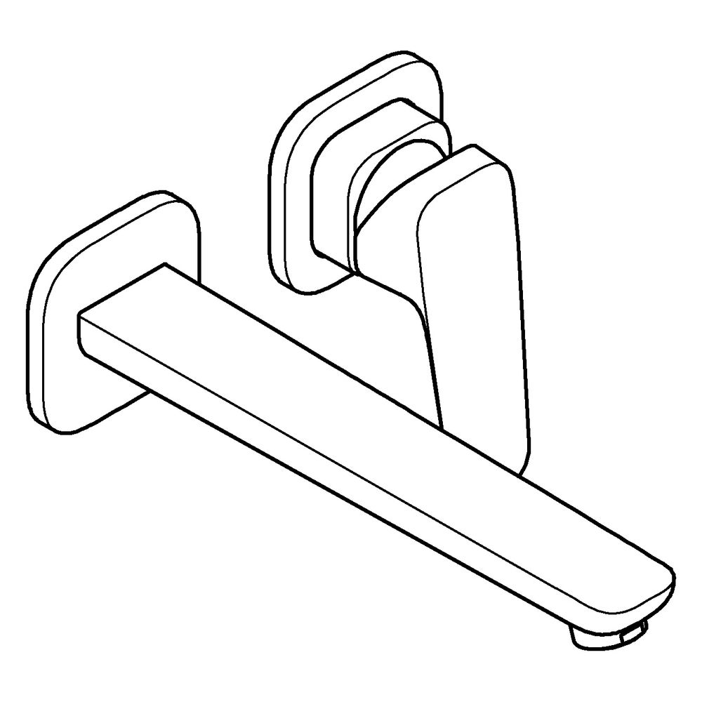 Grohe Cubeo 2-Loch-Waschtischbatterie, Wandmontage, Fertigmontageset , Ausladung 230m... GROHE-1017892430 4067393011989 (Abb. 2)