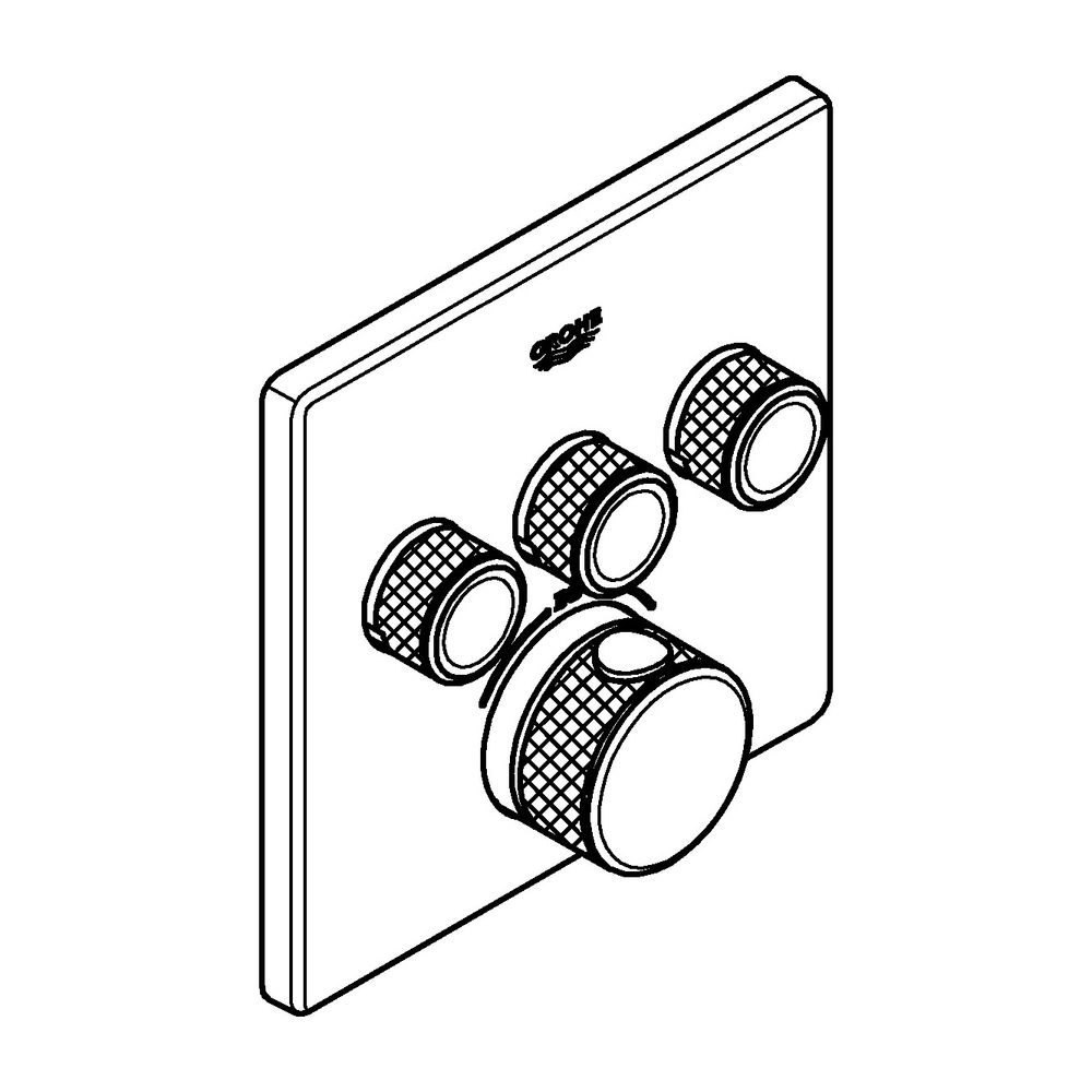 Grohe Thermostat Grohtherm SmartControl 7, 2 Absperrventile, integriertem Brausehalte... GROHE-102167KF00 4067393018780 (Abb. 2)