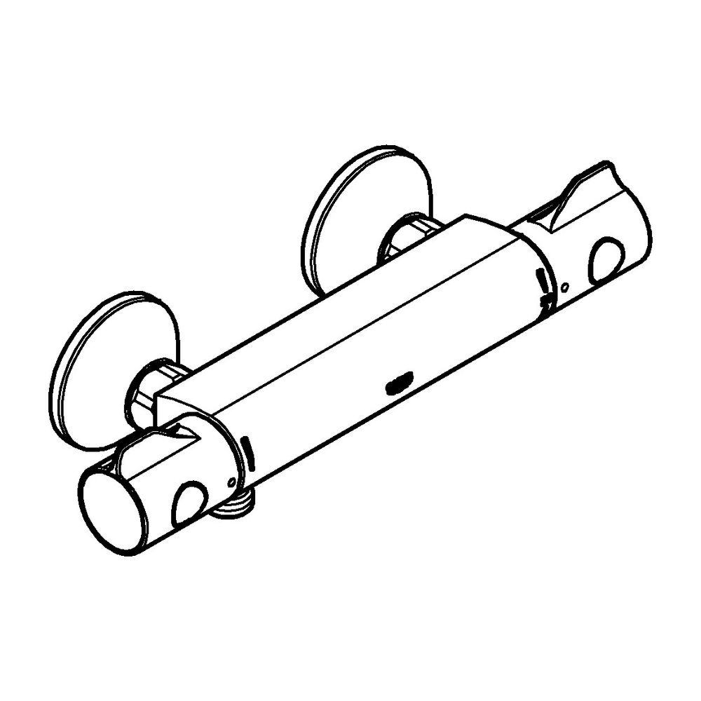Grohe Grohtherm 800 Thermostat-Brausebatterie, Wandmontage, Mattschwarz... GROHE-1022022430 4067393018827 (Abb. 2)
