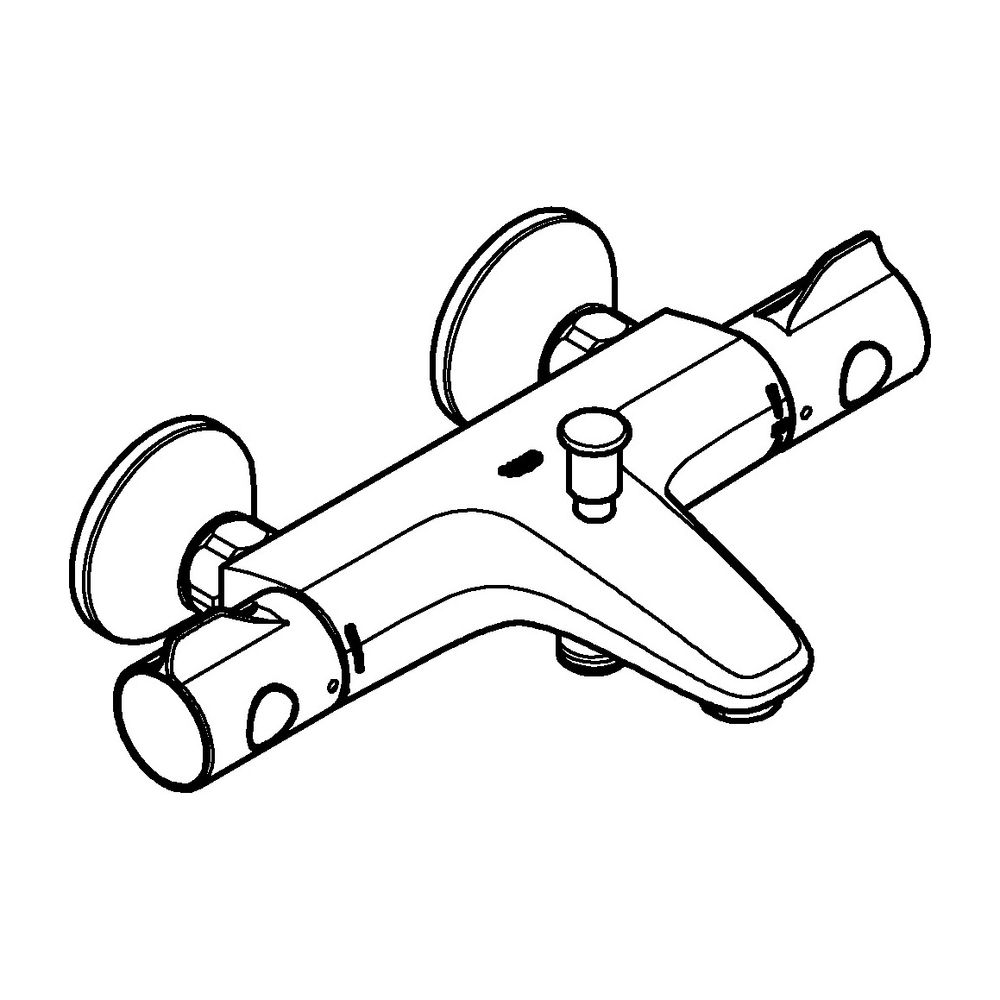 Grohe Grohtherm 800 Thermostat-Wannenbatterie, Wandmontage, Mattschwarz... GROHE-1022032430 4067393018834 (Abb. 2)