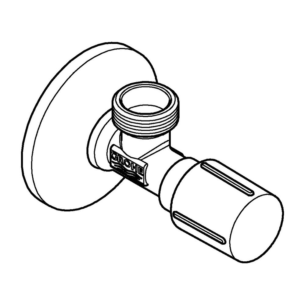 Grohe Eckventil Mattschwarz, langer Schubschaft, Wandanschluss 1/2", Abgang 1/2"... GROHE-1023422430 4067393019893 (Abb. 2)