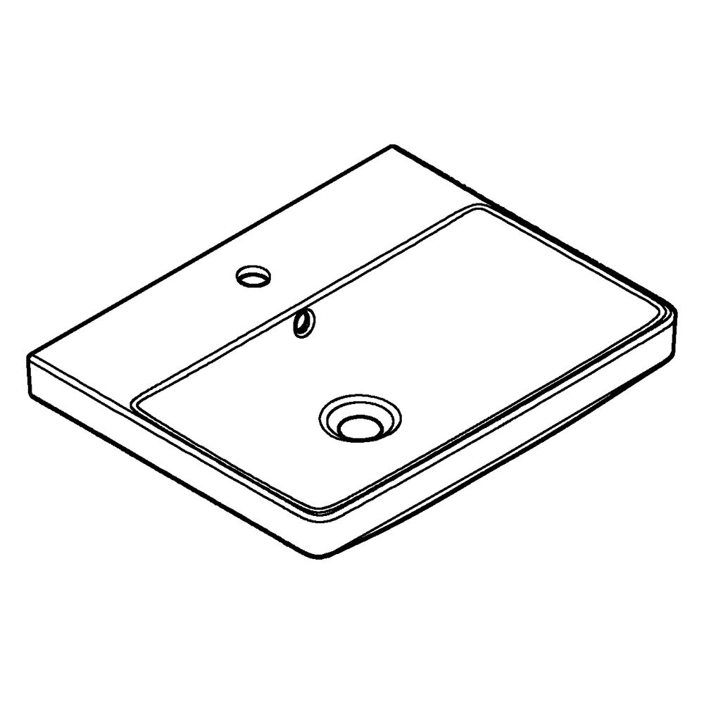 Grohe Waschtisch Euro Keramik, wandhängend, 550x440mm, 1 Hahnloch, mit Überlauf, Hype... GROHE-102430SH00 4067393034520 (Abb. 2)