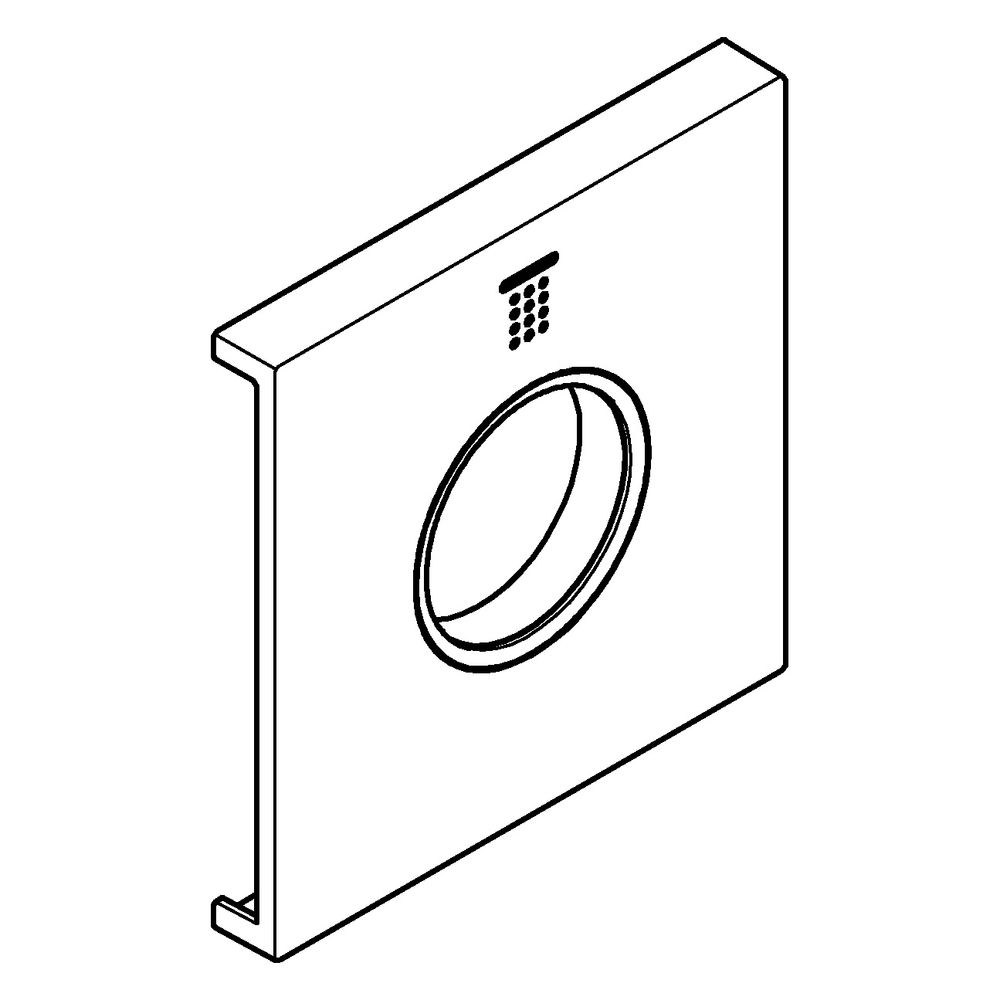 Grohe Grohtherm Aqua Tiles Metallplatte, Symbol Kopfbrause 1 für Grohtherm Aqua Tiles... GROHE-106887AL00 4067393073536 (Abb. 2)