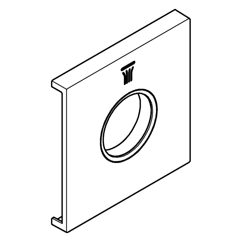 Grohe Grohtherm Aqua Tiles Metallplatte, Symbol Kopfbrause 6 für Grohtherm Aqua Tiles... GROHE-107174KF00 4067393075752 (Abb. 2)