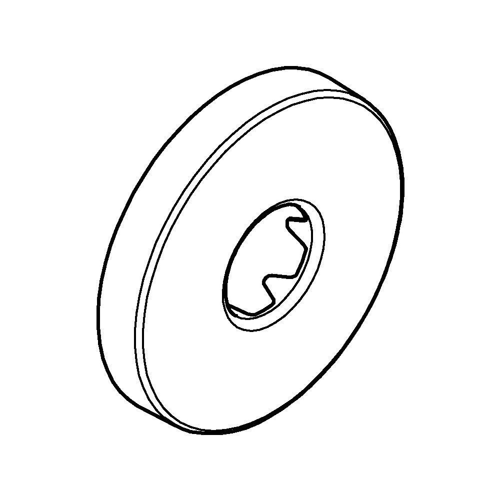 Grohe Rosette für Rainshower, AD 65mm, ID 20,8mm, Höhe 10mm, Phantom Black, 11741KF0... GROHE-11741KF0 4005176798221 (Abb. 2)