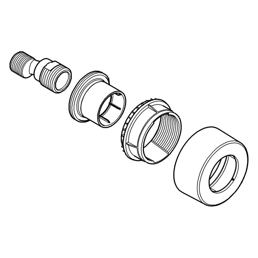 Grohe S-Anschluss, 1/2" x 3/4", Verstellbarkeit 7,5mm, Phantom Black, 12693KF0... GROHE-12693KF0 4005176798238 (Abb. 2)