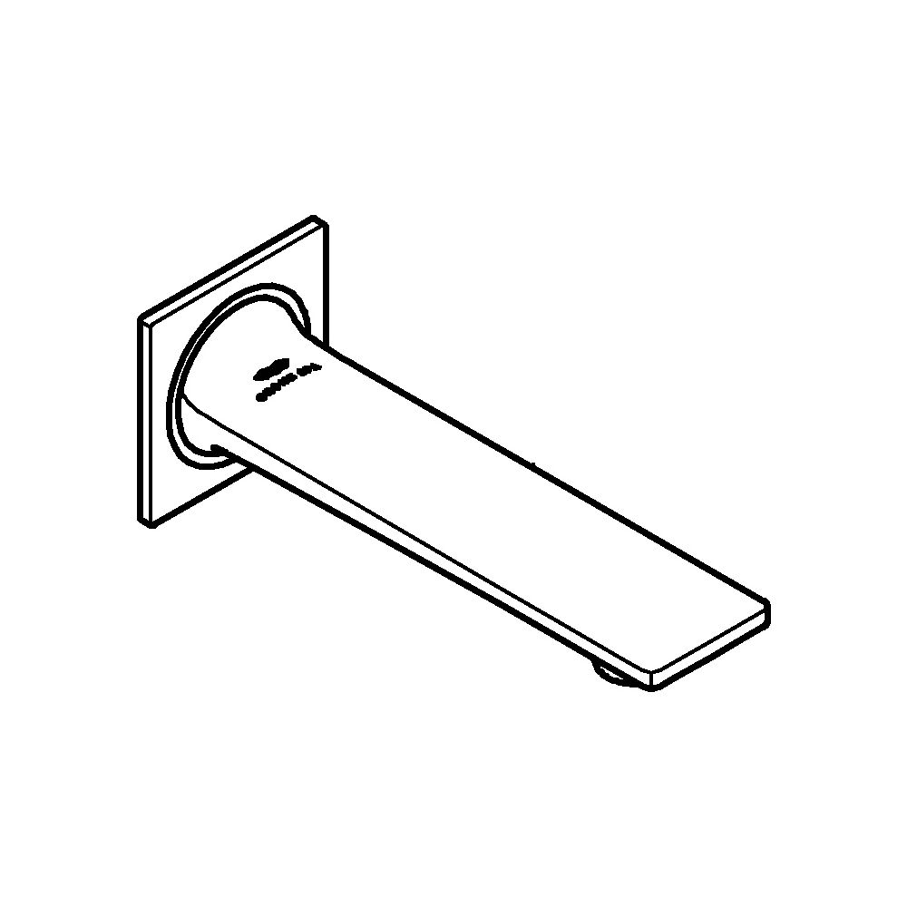 Grohe Allure Wanneneinlauf, DN 20, Wandmontage, Ausladung 167mm, Satin Graphite, 13264M... GROHE-13264MG1 4005176947155 (Abb. 2)